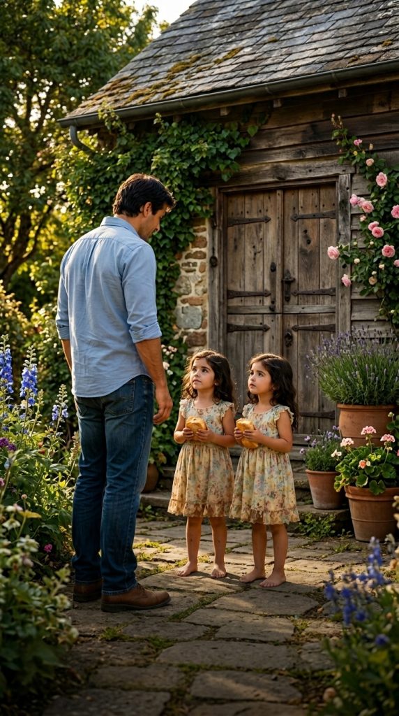 A Grieving Billionaire Found Two Abandoned Twin Girls at His Cottage—Then One Pointed to His Late Wife’s Photo and Whispered One Word That Changed Everything