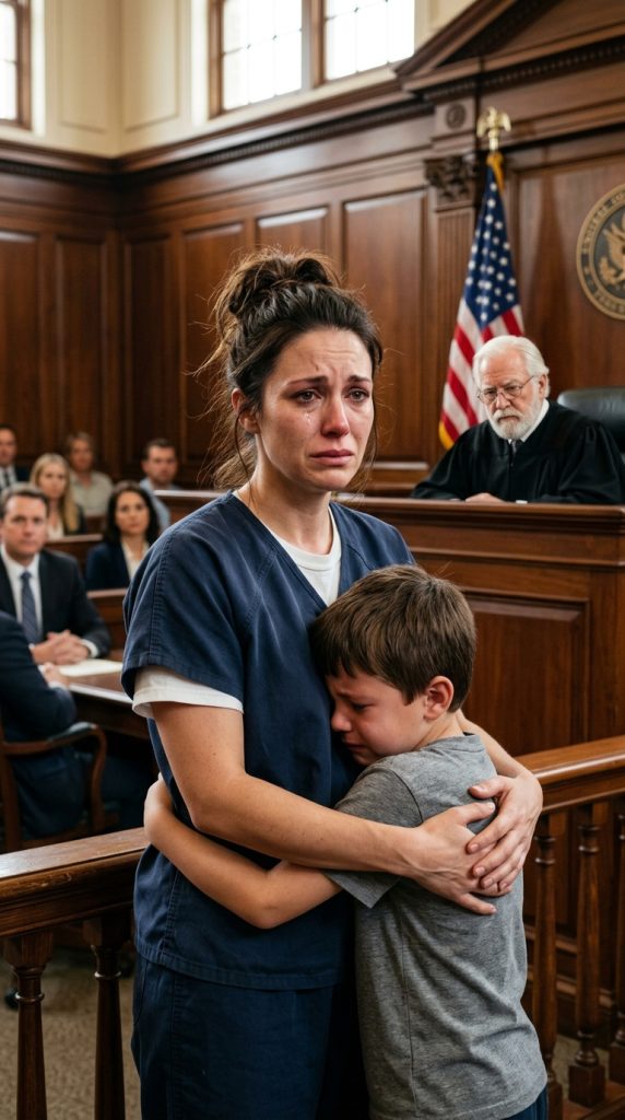A Humiliated Mother Entered the Courtroom Expecting Her Life to End — Until Her Young Son Quietly Whispered, “The Person Who Set You Up Is Here”