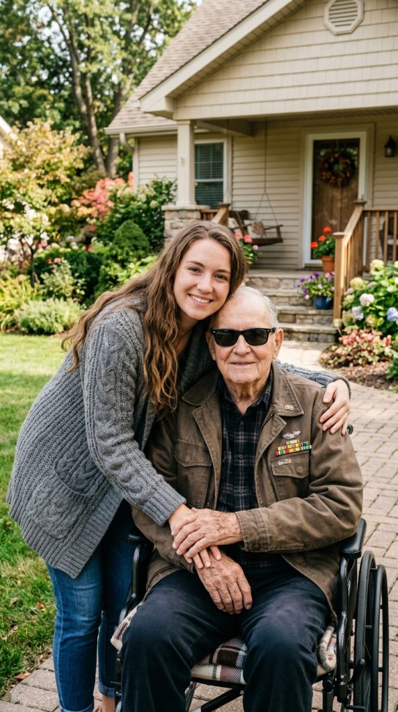 I Was Paid to Pretend to Be a Blind Veteran’s Granddaughter—But His Final Wish After Death Changed My Life Forever