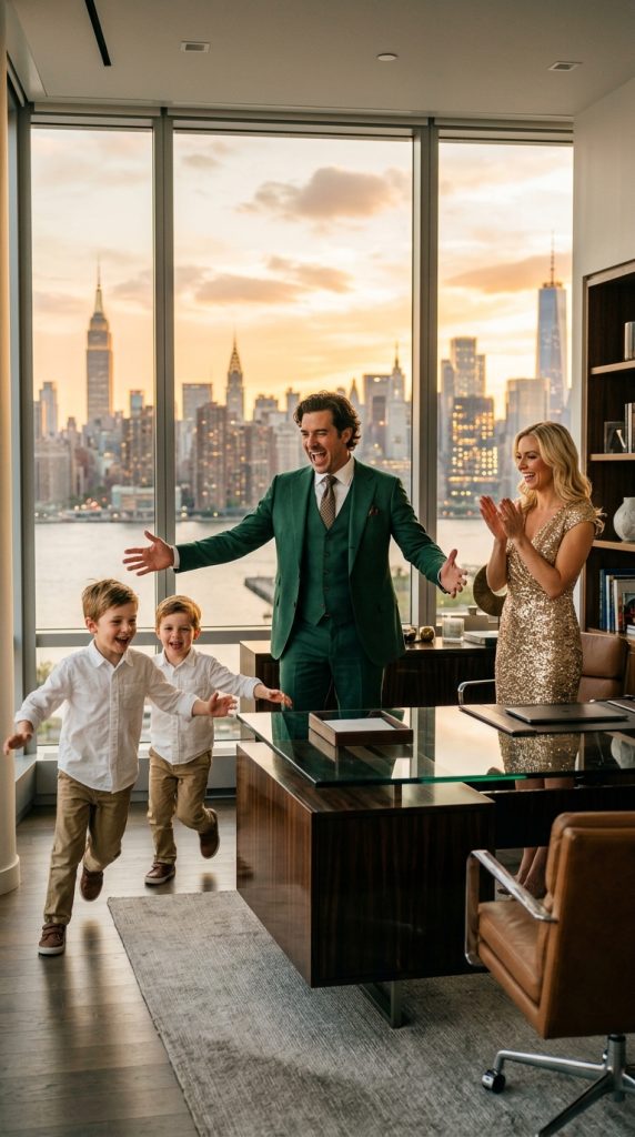 THE BILLIONAIRE WHO WAS TOLD HE COULD NEVER BE A FATHER—UNTIL TWO LITTLE BOYS RAN INTO HIS OFFICE SCREAMING “DADDY!”