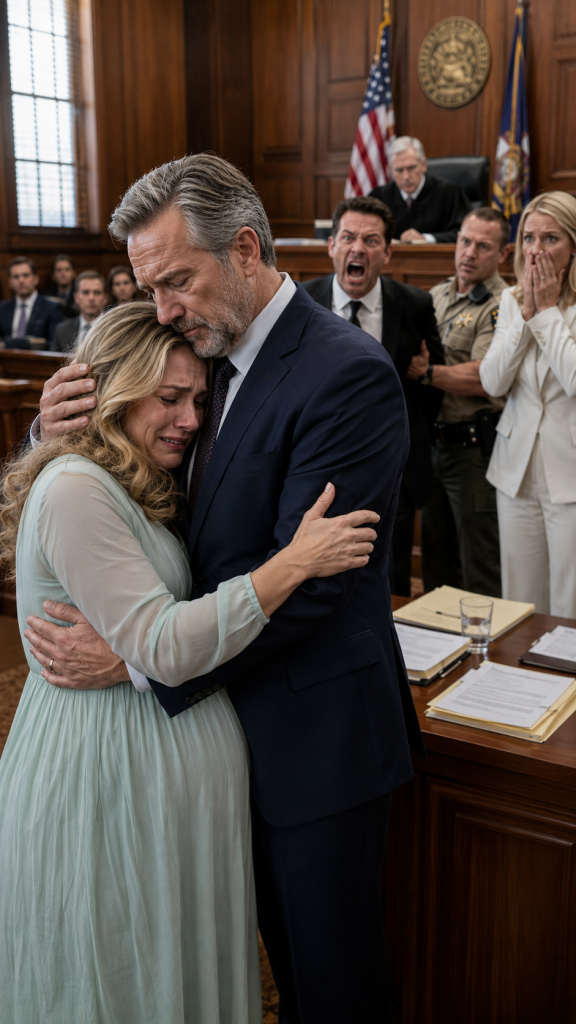 At My Divorce Hearing, My Husband Thought He Left Me And My Baby With Nothing—Until A Billionaire Walked In And Revealed He Was My Father, Changing Everything In Seconds
