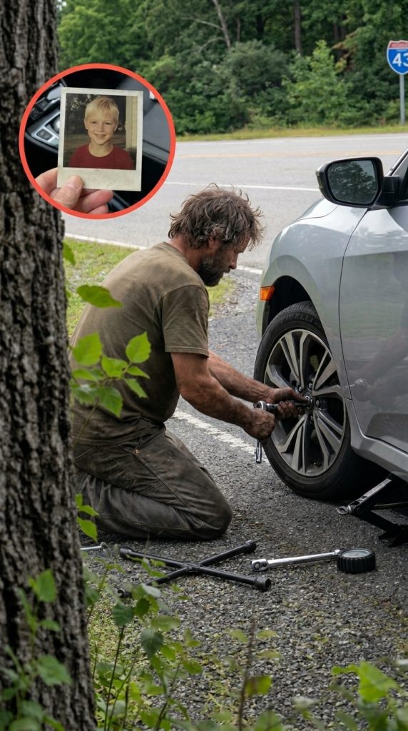 A Homeless Stranger Helped Me Change A Flat Tire Near The Place My Son Vanished 20 Years Ago—Then Left A Clue That Brought Me To My Knees.