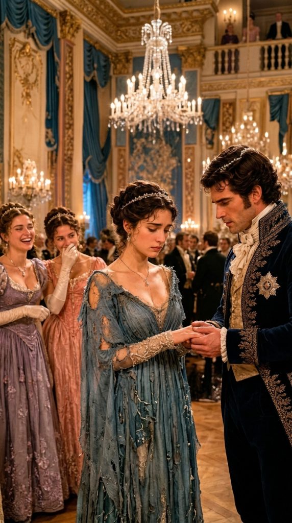 Her sisters gave her a ragged dress to wear to the duke’s ball, and then he invited her to dance first.