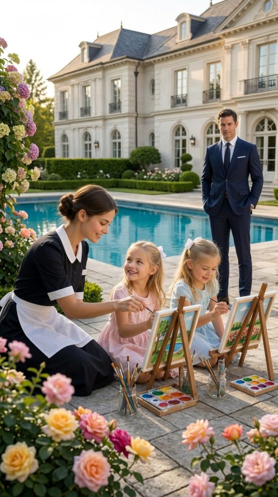 A widowed businessman returns early to his quiet mansion, ready to confront the housekeeper, but what he sees changes everything
