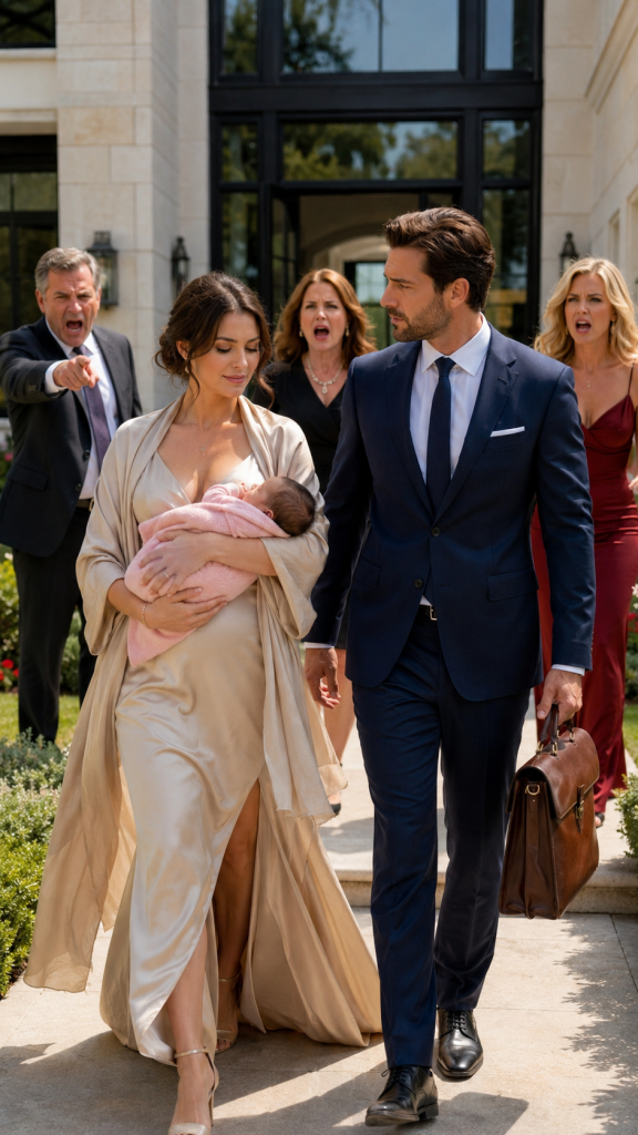 Three Days After Giving Birth, She Found Her Husband Had Locked Her Out—Then She Quietly Sold the Mansion He Thought He Owned