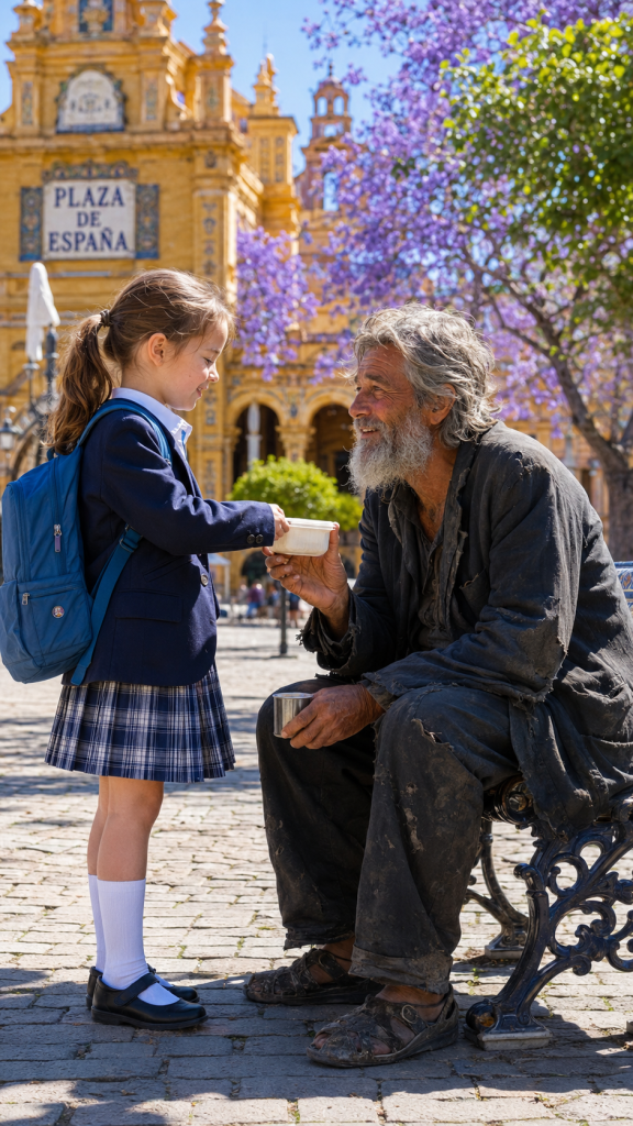 The Man Sitting Outside the School Wasn’t Homeless — He Was a Billionaire Chairman