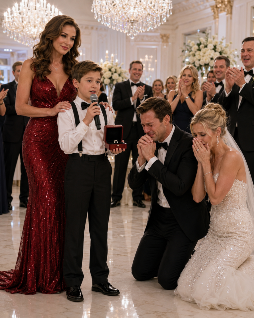 My Ex Cheated, Left Me & Our Son, Then Invited Us to His Wedding. He Laughed in His Speech: “Leaving That Trash Was the Best Decision of My Life!” Crowd Roared—Until My Son Took the Mic, Handed Him a Box and Said, “Special Gift for You, Dad.” When He Opened It, His Scream Silenced the Room.