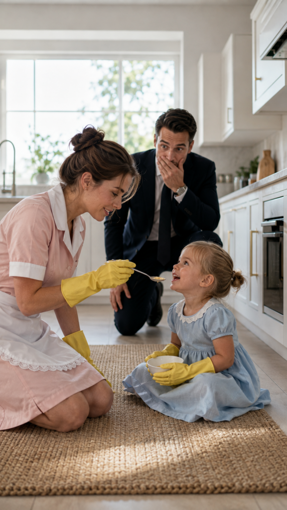 A Billionaire Father Had Everything Except a Way to Help His 4-Year-Old Daughter Heal… Until the Poor Housekeeper Everyone Overlooked Found the Answer