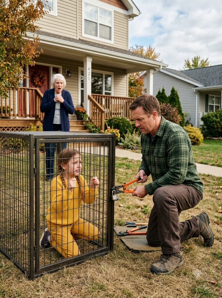 My ten-year-old daughter stopped answering my calls for three days, so I drove to her mother’s house and found her locked inside a metal cage in the backyard.