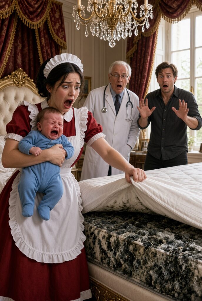 The Millionaire’s Newborn Screamed Every Night, Doctors Found Nothing, and Nannies Quit… Until a Poor Maid Lifted the Luxury Mattress and Exposed the Secret Below