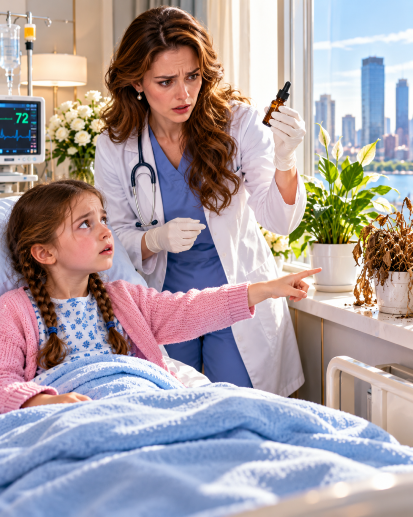 A Seven-Year-Old Whispered, “I’ve Been Pouring Her Drops Into the Flowerpot”—So I Canceled Her Discharge and Ordered an Urgent Test