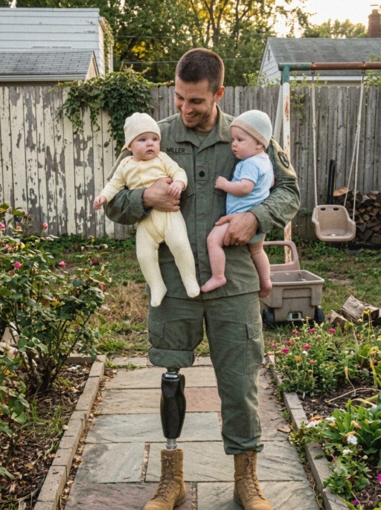 I Returned Home with a Prosthetic Leg and Newborn Twins—My Wife Was Gone, but Three Years Later, Karma Reunited Us