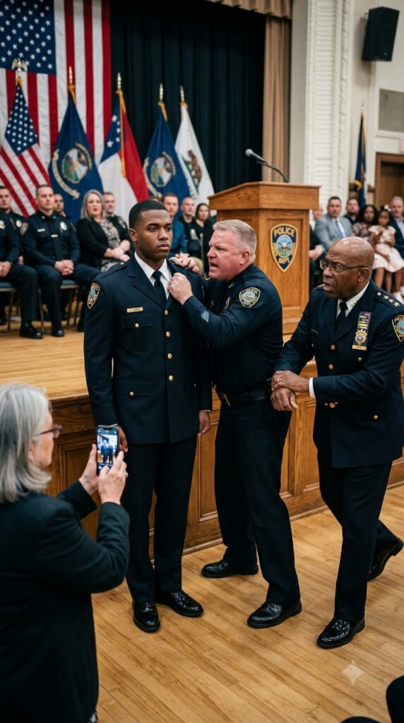 COP ATTACKED BLACK MAN AT PROMOTION CEREMONY — CHIEF OF POLICE “THAT’S MY REPLACEMENT”