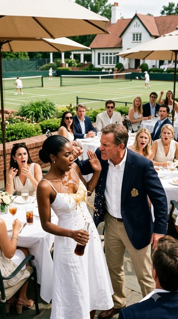 Club Officer Shattered Sarah’s Cup at the Elite Tennis Club—Then the Entire Terrace Went Silent
