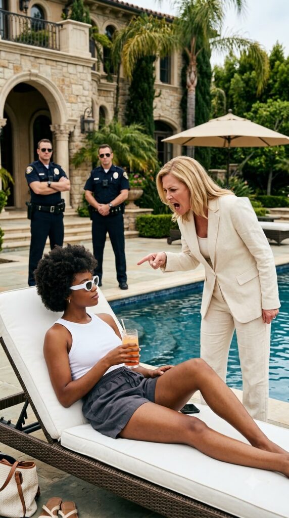 A COP WAS CALLED TO ARREST A WOMAN SUNBATHING AT HER OWN POOL — THE NEIGHBOR HAD NO IDEA SHE WAS THE FBI DEPUTY DIRECTOR
