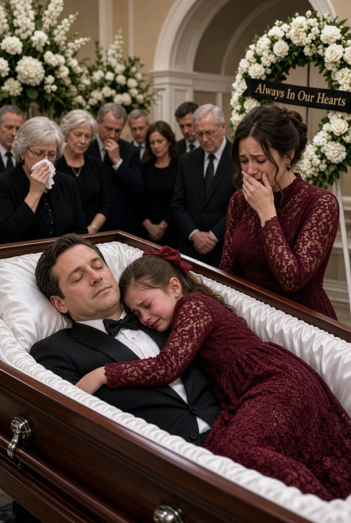 My 8-Year-Old Daughter Refused to Leave Her Father’s Coffin for 7 Hours—Then She Revealed the Secret She Was Protecting