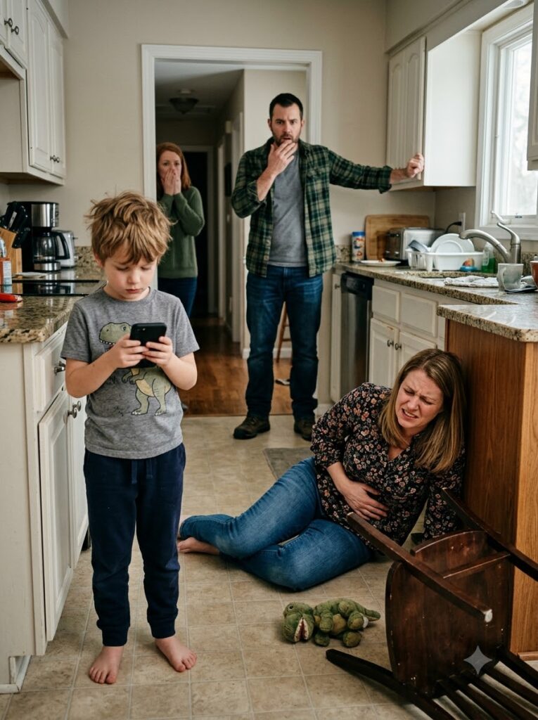 MY HUSBAND LEFT ME STRUGGLING TO BREATHE ON THE KITCHEN FLOOR—THEN MY FIVE-YEAR-OLD SON CALLED MY FATHER