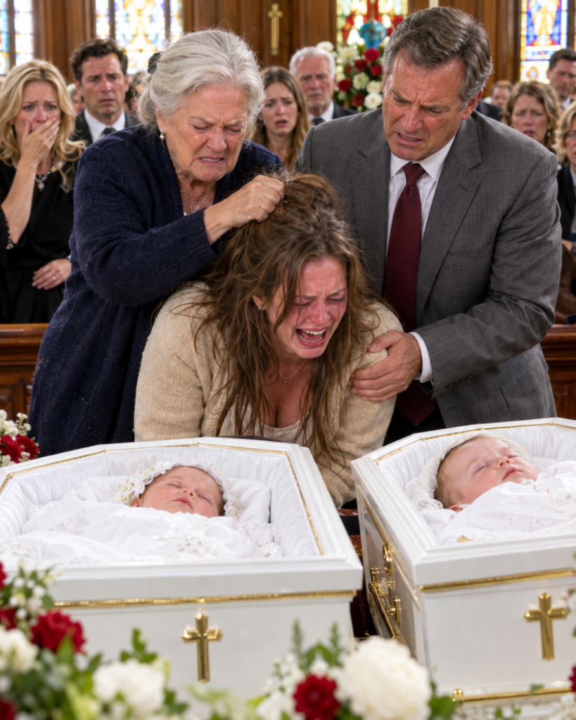 At My Twins’ Funeral, My MIL Blamed Me for Their Death—Then My Daughter Screamed and Exposed a Secret That Terrified Her