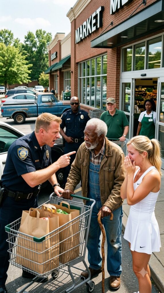 A WOMAN ACCUSED AN OLDER BLACK MAN OF HITTING HER — MINUTES LATER, POLICE SURROUNDED HIM
