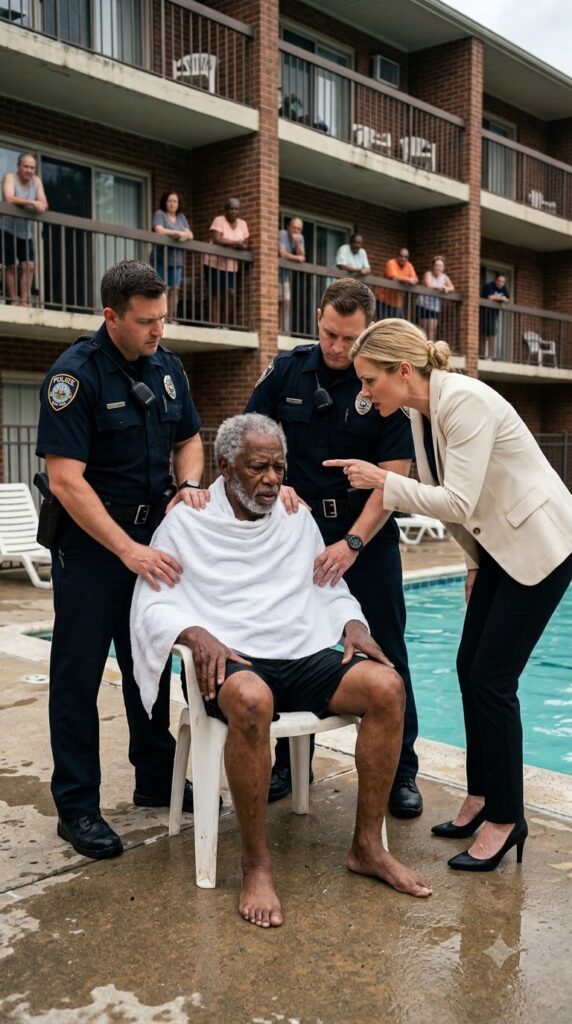 Woman Called the Cops on the Black Man by the Pool — Then Her Jaw Dropped as They Saluted Him