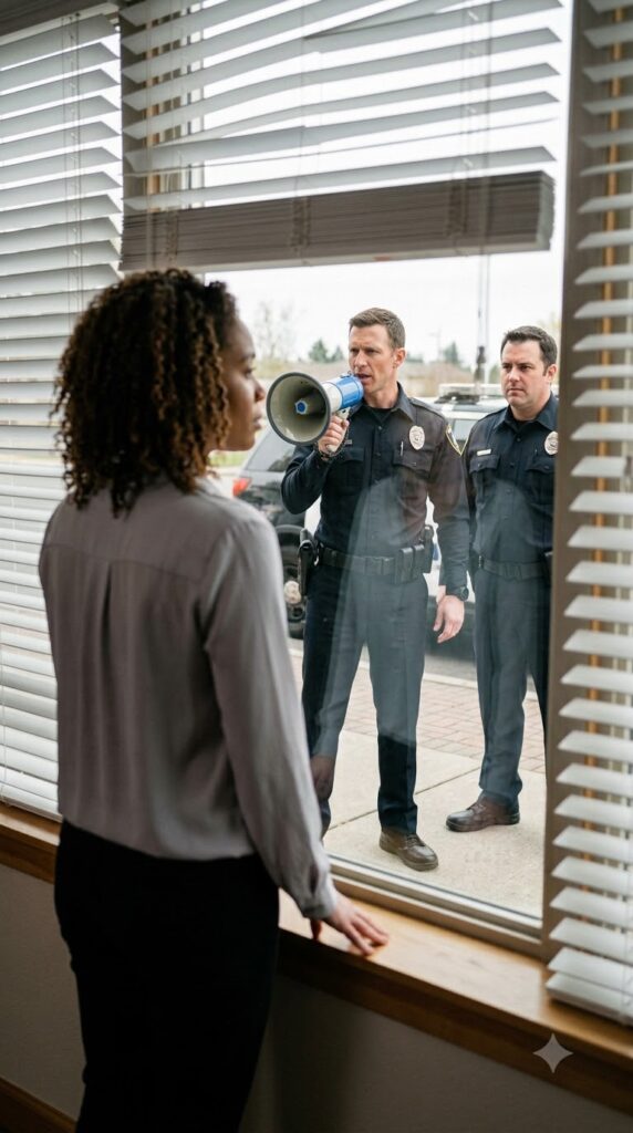 30 COPS TARGET A WOMAN’S HOME — THEN SHE MADE ONE PHONE CALL