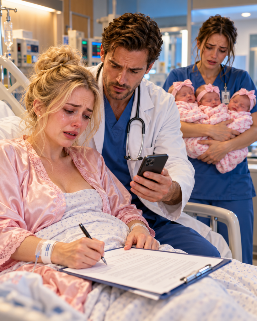 Alone During An Emergency C-Section For Their Triplets, She Was Abandoned As Her Husband Celebrated With His First Love—Until Four Days Later, One Nurse’s Sentence Changed Everything.
