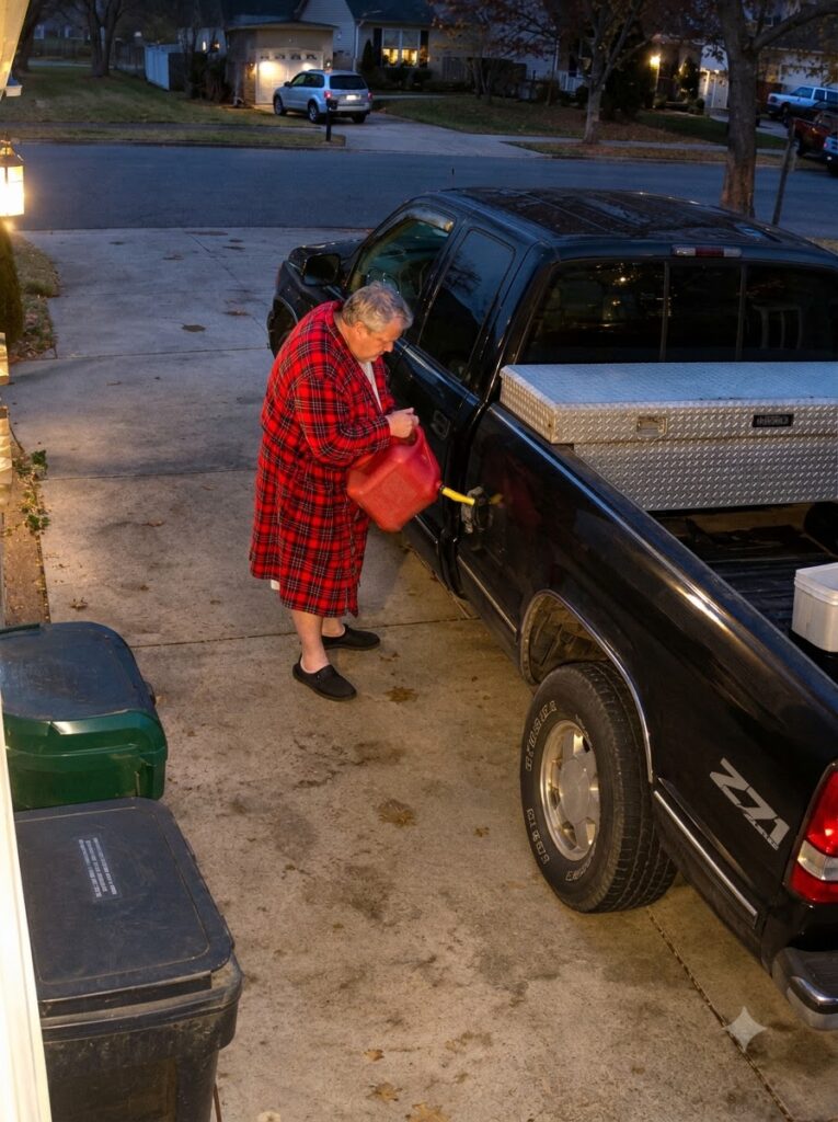 MY NEIGHBOR KEPT STEALING GAS FROM MY PICKUP BECAUSE I WAS RETIRED, SO I FINALLY TAUGHT HIM A LESSON