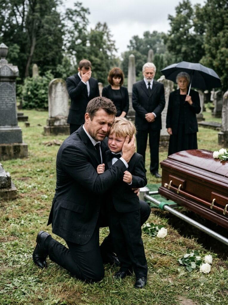 One Hour After His Wife’s Funeral, A Father Followed His Seven-Year-Old Son’s Plea To Check On Mommy, Uncovering A Shocking Discovery That Silenced The Family