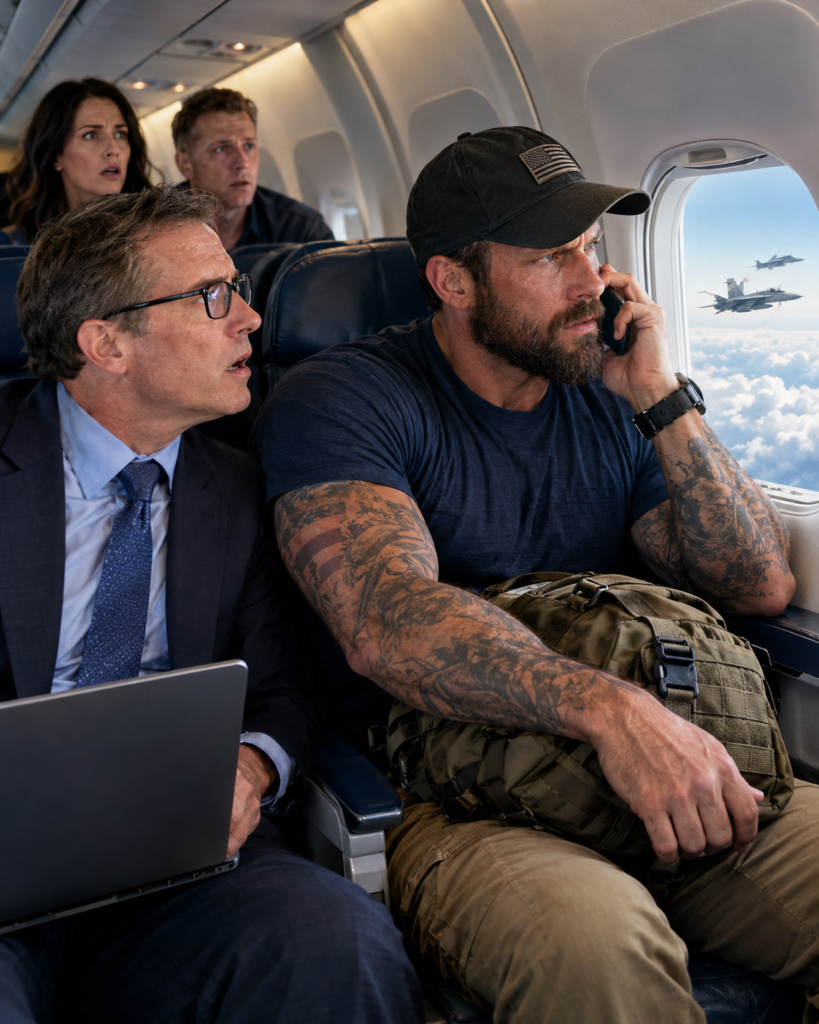 FOR TWO HOURS, THE EXECUTIVE BESIDE ME KEPT GLANCING AT MY COMBAT BOOTS, BEARD, AND MILITARY TATTOOS AS THOUGH BEING SEATED NEXT TO ME WAS THE WORST MISFORTUNE OF HIS LIFE.