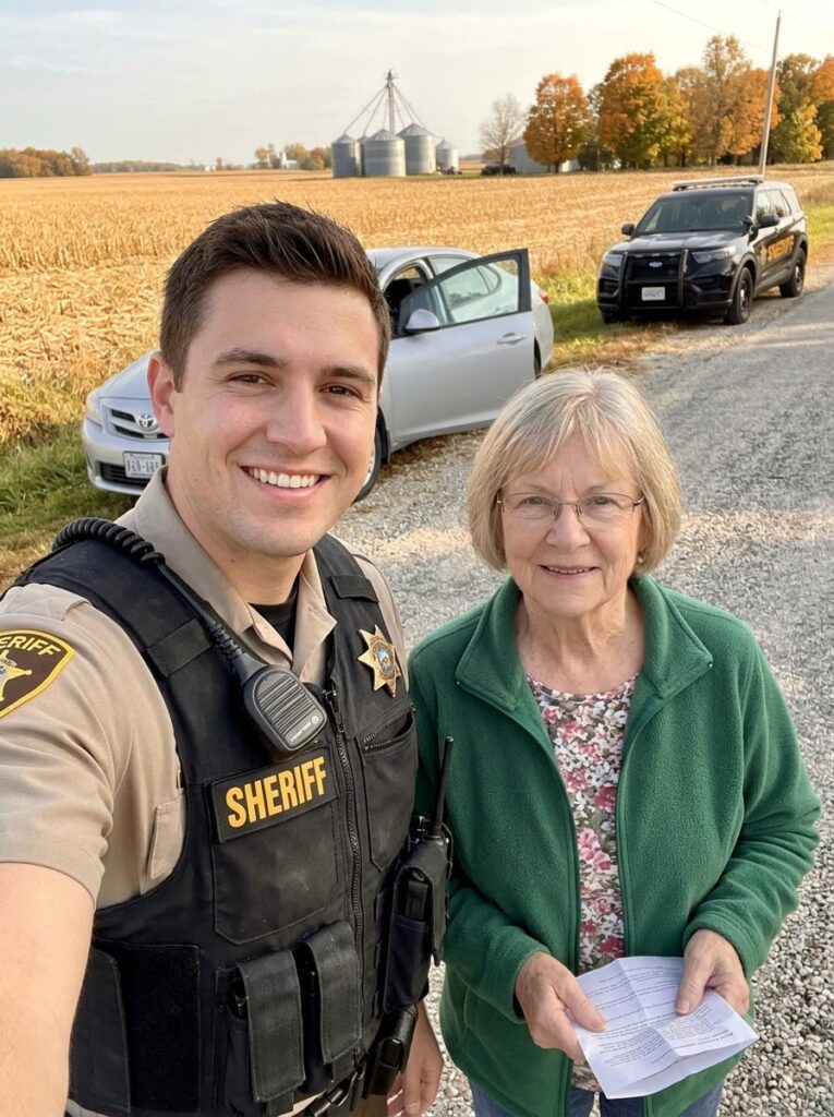 A DEPUTY MADE MY 71-YEAR-OLD MOTHER STAND IN 91-DEGREE HEAT FOR 40 MINUTES THEN SHE ASKED HIM TO SAY HER NAME OVER THE RADIO